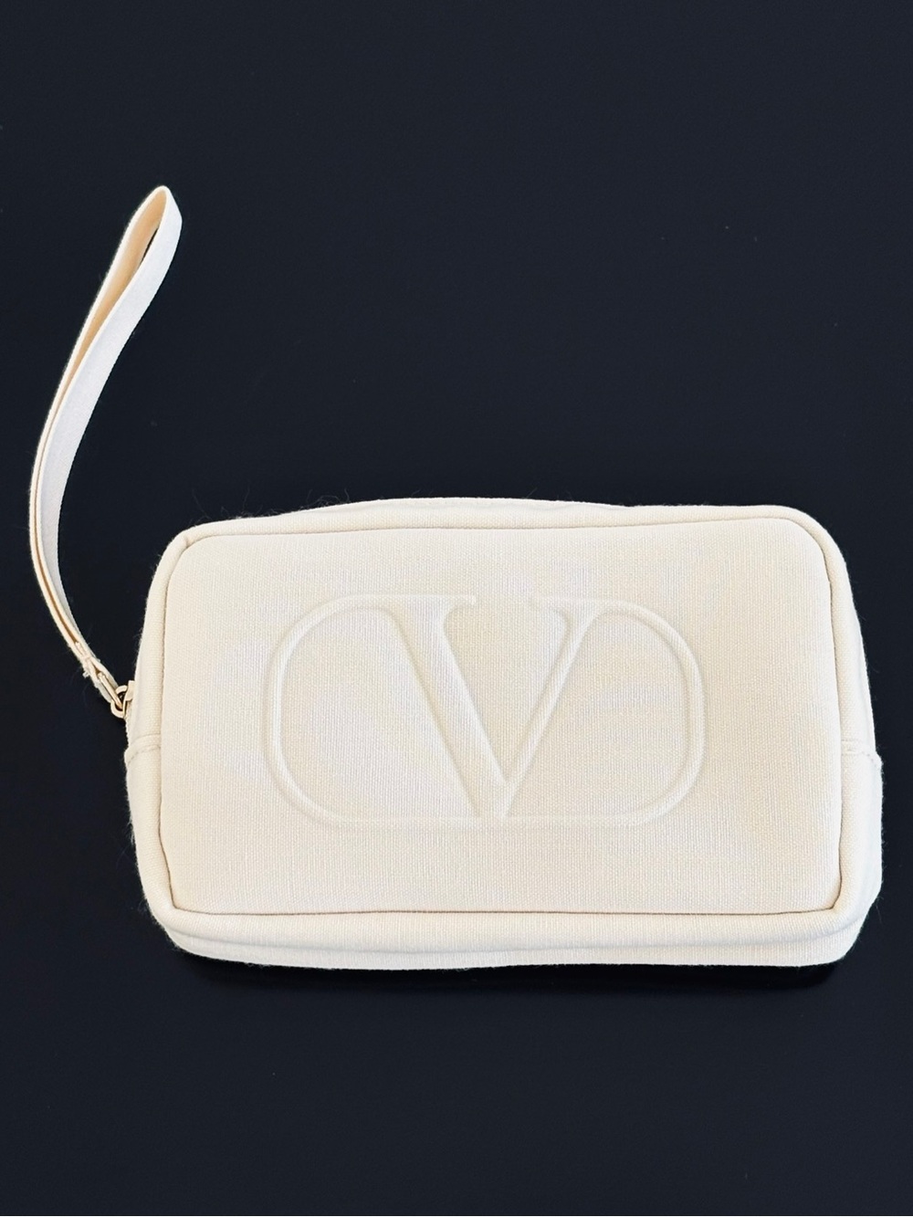 Valentino Beauty Cream Cosmetic Pouch Bag